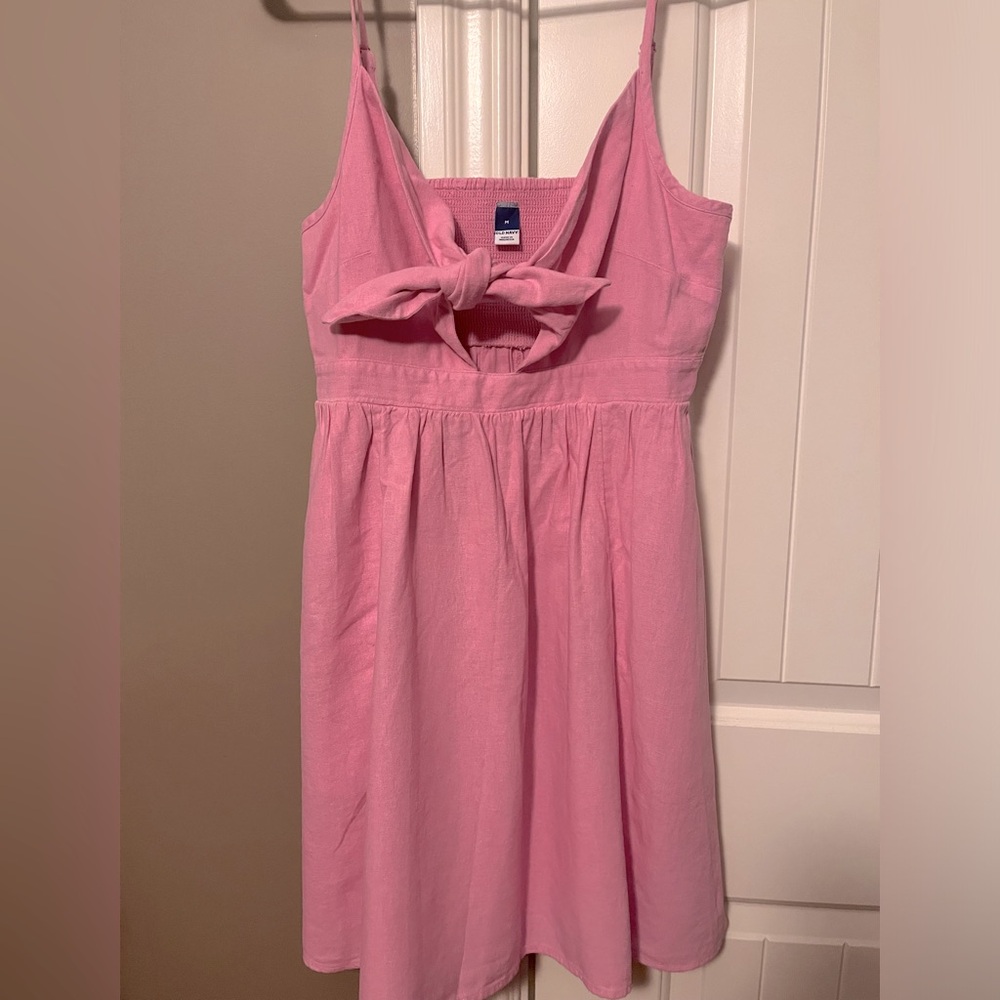 Adorable Mid-Length Tie Front Dress